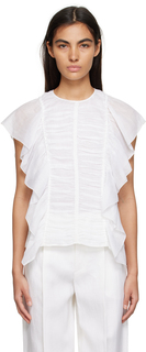 Белая блузка с рюшами Chloé Chloe