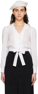 Белая блуза на пуговицах Moschino