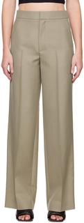 Серо-коричневые широкие брюки GAUCHERE