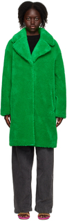 Зеленое пальто из искусственного меха Camille Stand Studio