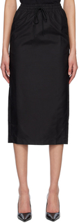 Черная юбка-миди в стиле милитари WARDROBE.NYC