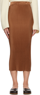 Светло-коричневая юбка-миди Velmas by Malene Birger