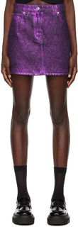 Пурпурно-черная мини-юбка MSGM