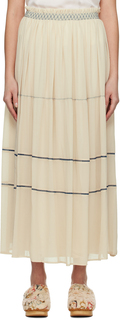 Длинная юбка с вышивкой Off-White See by Chloé
