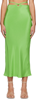 Зеленая юбка-миди с лазейкой Christopher Esber