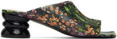 Разноцветные босоножки на каблуке с цветочным принтом Dries Van Noten