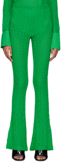 Зеленые узкие расклешенные брюки Song for the Mute