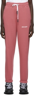 Розовые классические брюки для отдыха Palm Angels