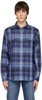 Темно-синяя льняная рубашка Ralph Lauren Purple Label