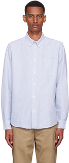 Бело-синяя рубашка Adam Wood Wood