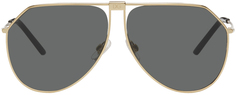 Золотые солнцезащитные очки-авиаторы Dolce &amp; Gabbana