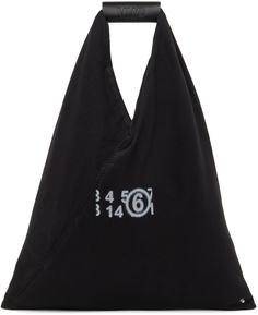Черная объемная сумка-тоут с треугольными чашечками MM6 Maison Margiela