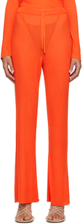 Оранжевые приталенные домашние брюки Marques Almeida