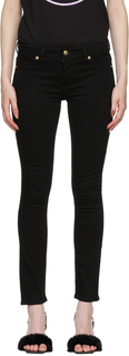 Черные зауженные джинсы Versace Jeans Couture