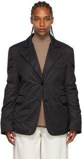 Черный технический пиджак MM6 Maison Margiela
