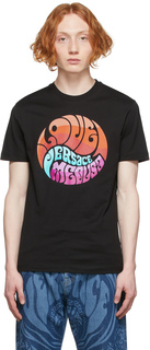 Черная футболка с надписью Medusa Music Versace