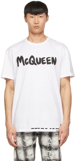 Белая хлопковая футболка Alexander McQueen