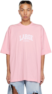 Розовая большая футболка VETEMENTS