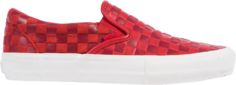 Кеды Vans Engineered Garments x Classic Slip-On Red Checkerboard, красный
