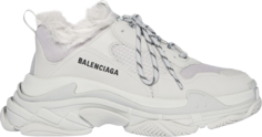 Кроссовки Balenciaga Wmns Triple S Sneaker Faux Fur - Grey, серый