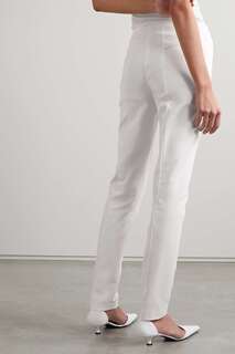 AKRIS узкие брюки Melissa из смесового хлопка, белый