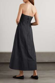 APIECE APART + NET SUSTAIN Платье макси Todo без бретелек из органического хлопка, черный