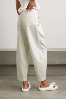 APIECE APART Зауженные брюки Bari из смеси льна и органического хлопка, кремовый