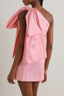 BERNADETTE платье мини из тафты с бантом на одно плечо Josselin, пастельный розовый