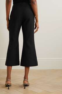 LISA MARIE FERNANDEZ + NET SUSTAIN укороченные расклешенные брюки из смесового хлопка из букле, черный