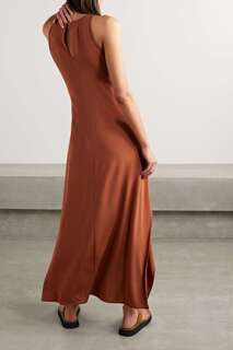 MAX MARA многослойное платье макси Ranch из стрейч-джерси, коричневый