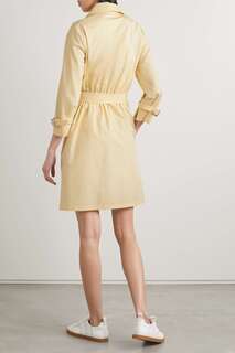 MAX MARA платье-рубашка Saio из хлопкового поплина с поясом, пастельно-желтый