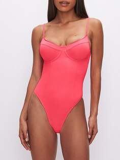 Слитный купальник Good American Good Compression One-piece, кораловый