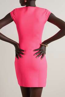 VICTORIA BECKHAM платье мини VB Body из эластичного трикотажа, розовый