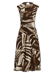 Повседневное платье Omeria с пышной юбкой Ralph Lauren Collection, коричневый