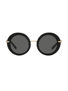 Круглые солнцезащитные очки 50 мм Tiffany &amp; Co., черный
