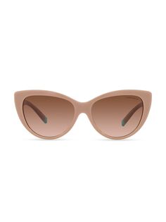 Солнцезащитные очки «кошачий глаз» 56 мм Tiffany &amp; Co., коричневый