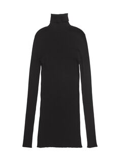 Бесшовный приталенный свитер Balenciaga, черный