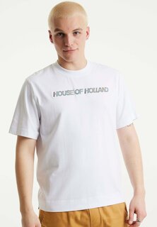 Футболка с принтом House of Holland, белый