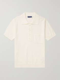Рубашка поло из хлопкового трикотажа Clemente Pointelle Frescobol Carioca, белый