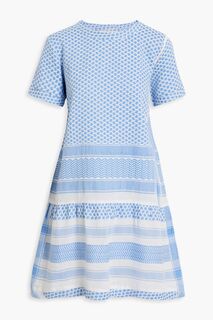 Мини-платье из хлопка и жаккарда SUMMERY COPENHAGEN, синий