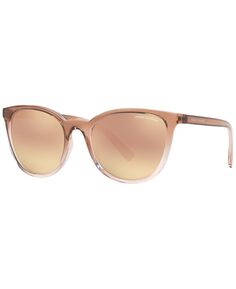 Женские солнцезащитные очки с низкой перемычкой, AX4077SF 56 Armani Exchange, коричневый