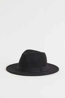 Фетровая шляпа H&amp;M, черный H&M