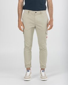Бежевые мужские брюки карго elPulpo, бежевый