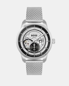 Sophio 1513945 Автоматические мужские часы со стальной сеткой Boss, серебро