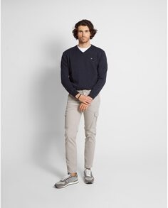 Однотонные мужские брюки-карго спортивные светло-серые Silbon, серый