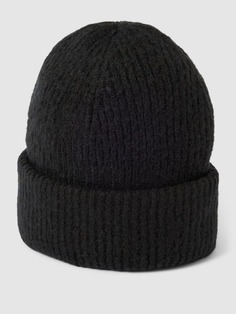Вязаная шапка меланжевого цвета модель &quot;ПИРОН&quot; Pieces, черный