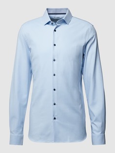 Деловая рубашка прямого кроя, модель «Ник» OLYMP, синий