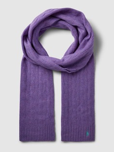 Шарф вязанной вязки Polo Ralph Lauren, фиолетовый