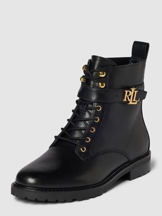 Кожаные ботинки с лейблом, модель «ELRIDGE» Lauren Ralph Lauren, черный