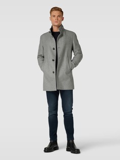 Пальто с воротником стойкой модель &quot;Финчли&quot; Strellson, светло-серый